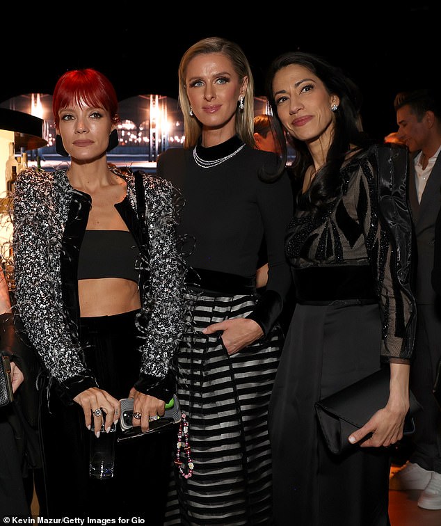 Hilton was spotted partying with Lily Allen, 39, and Huma Abedin, 48