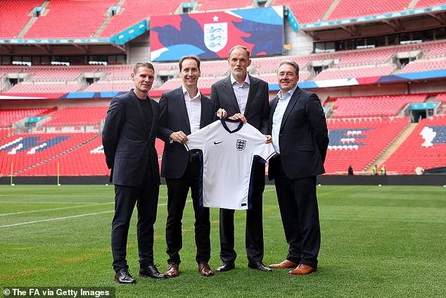 FA CEO Mark Bullingham (second from left) said 'about ten coaches' had been interviewed