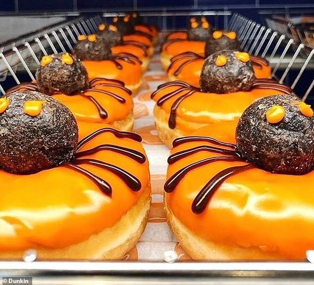 The Dunkin' Spider Specialty Donut, which originally had orange icing, was revamped this year. The donut is now covered in purple icing