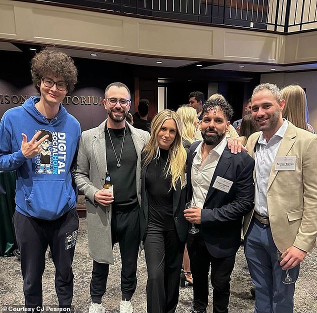 There were about thirty influencers in total. Sean Mike Kelly (L), host of Digital Social Hour, has more than 11 million followers on Instagram