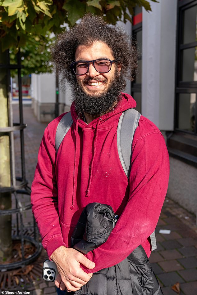 Pictured: fitness coach and masters student Pascal Aldoais, 24, who expressed some concerns about Tuchel's move to manage the Three Lions