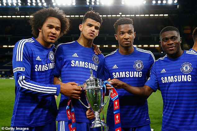 Solanke was praised alongside fellow Chelsea starlet Izzy Brown (pictured left)