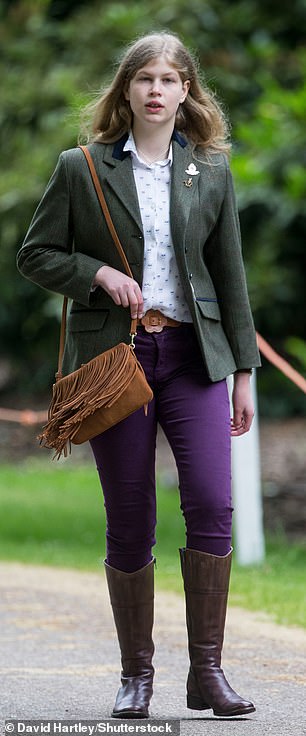 Following in her mother's footsteps, Lady Louise has also embraced skinny jeans, often paired with sneakers and boots of varying heights