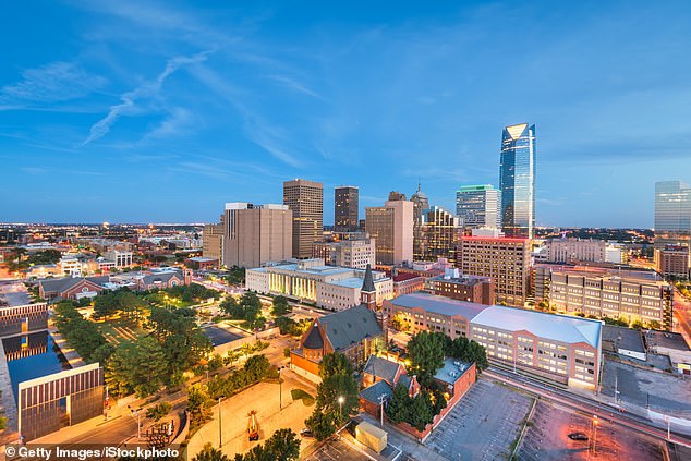 Oklahoma follows West Virginia as the cheapest place for Americans to retire comfortably – with a necessary annual income of $59,995 (photo: Oklahoma City)