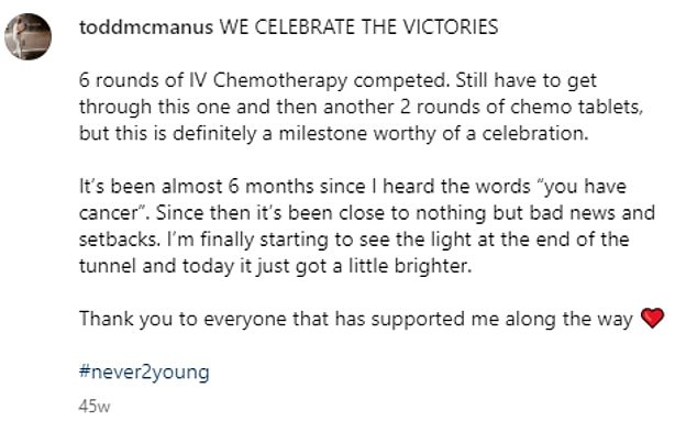 He captioned the image, thanking everyone who supported him along the way