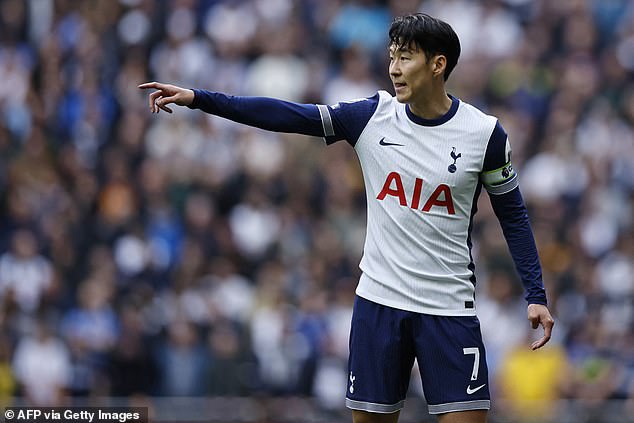 Captain Son Heung-min returned for Tottenham after missing the previous three matches