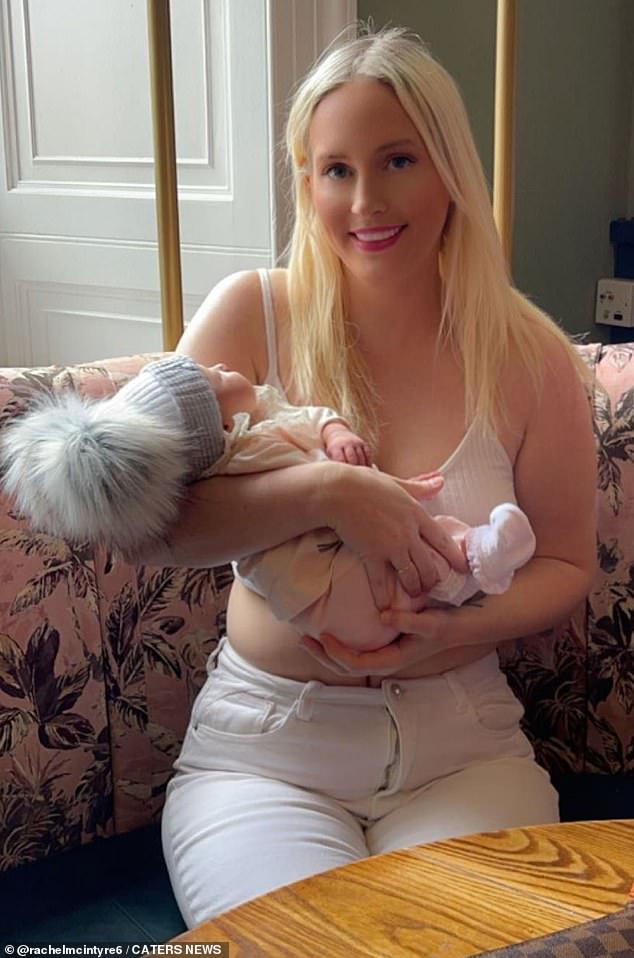 Rachel welcomed her first grandchild (pictured together) at the end of July 2023.