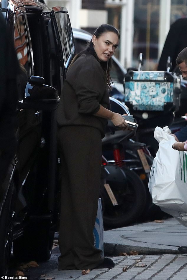 The heiress stocked up on piles of goods while shopping