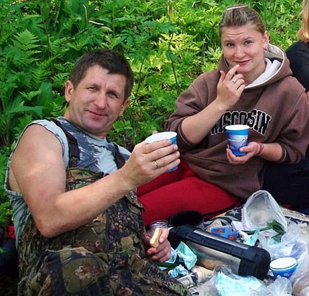 Killed: Olga Moskalyova (right) and her stepfather Igor Tsyganenkov (left) were both eaten alive by the bears