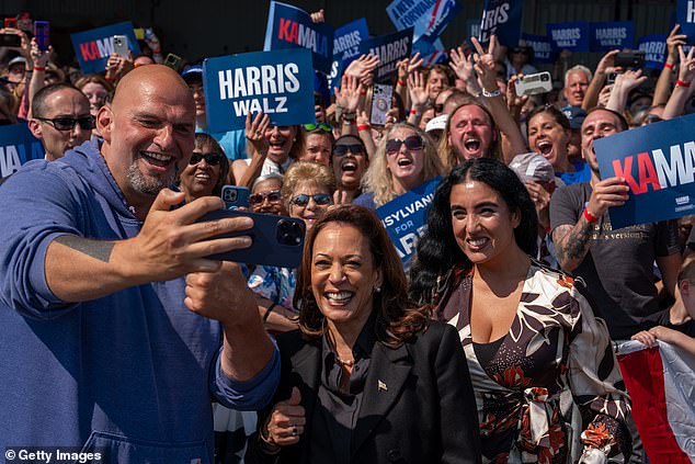 Fetterman was a staunch supporter of President Biden, but has recently thrown her weight behind Kamala Harris' campaign, saying she 