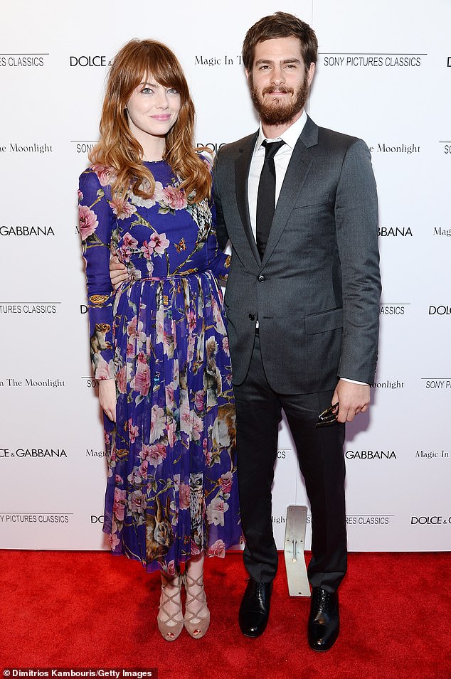 Andrew is said to have previously romanced the likes of Shannon Woodward, Rita Ora and Alyssa Miller, while his most famous relationship was with Emma Stone, 35, who he dated for almost four years (pictured in 2014)