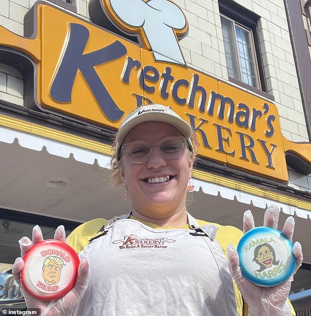 Historically, the county has proven to be a bellwether for Democrats' performance in presidential elections. The local bakery has started selling Harris and Donald Trump cookies as an informal way to gauge support