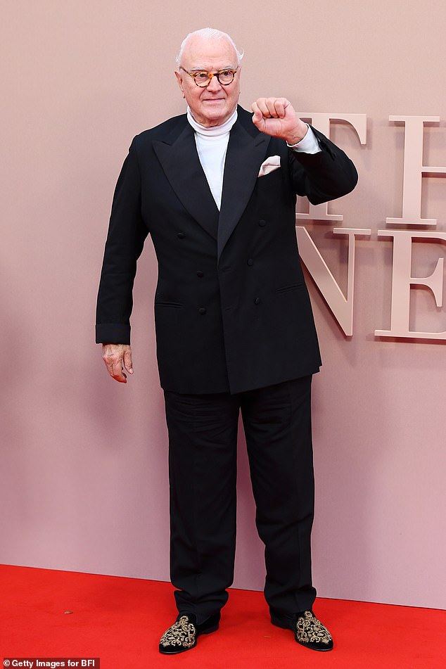 Iconic shoe designer Manolo Blahnik also paraded his fashionable shoes on the red carpet