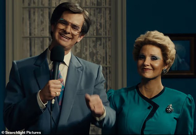 In The Eyes Of Tammy Faye, Andrew and Jessica played disgraced husband-wife televangelists Jim and Tammy Faye Bakker, respectively