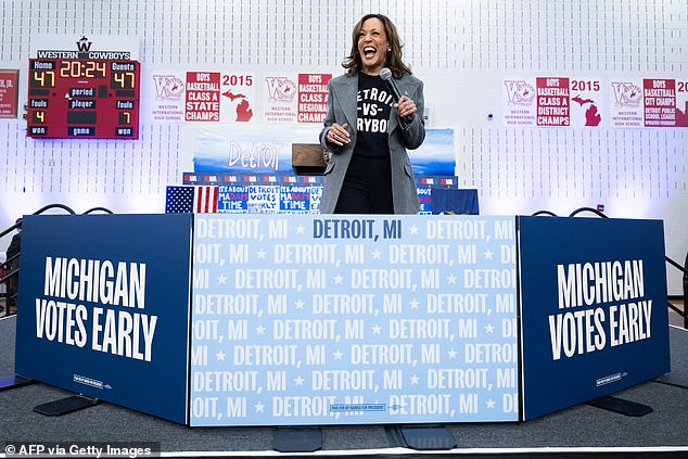 Harris urged her supporters to do everything they can to win on Election Day during her appearance in Motor City