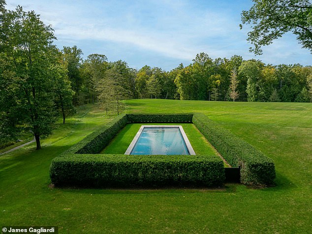 For lounging, the property also features a 20-meter swimming pool lined with antique granite, inspired by a design Delphine saw around a pond in New York's Central Park.