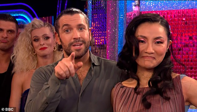 Viewers had to do a double take after noticing that both contestants Pete Wicks and Shayne Ward looked impressively similar (Shayne pictured with professional partner Nancy Xu)