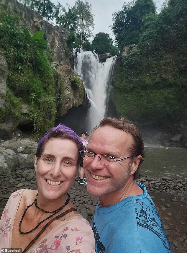 While in Bali, Annette, Earl and Zayde will rent a luxury villa with pool and housekeeper for $350-$400 per week including bills (pictured on Bali vacation earlier this year)