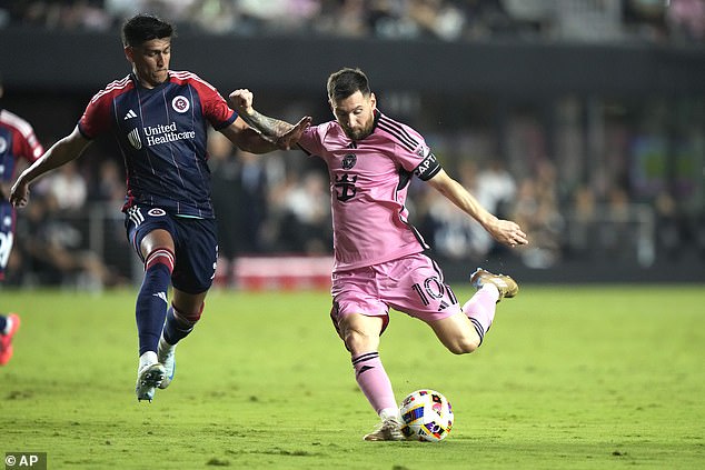 Messi scored three goals – his first hat trick in MLS – and an assist in the space of about 30 minutes