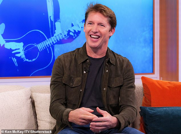 James Blunt said that if the 20th anniversary edition of his debut album reached No. 1, he would change his name to 'Blunty McBluntface'. Pictured on Good Morning Britain on Wednesday