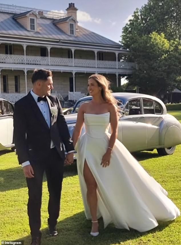 The couple married in a romantic wedding ceremony in the countryside on the south coast of New South Wales