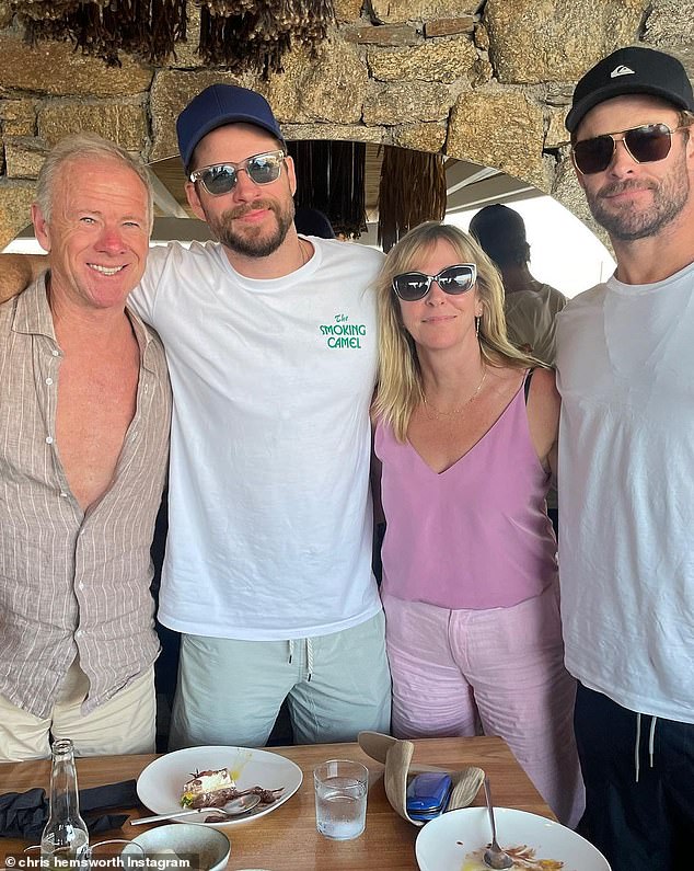 'If I'm completely honest, I acted to get my parents out of debt. It could kill me. When I first started acting, my parents had very little money. growing up,” Chris began. Pictured with his brother Liam and parents Craig and Leonie