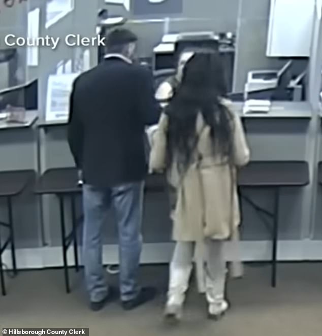 Security footage from the Hillsborough County Clerk's office shows Cherry and Rodriguez visiting the property several times