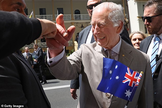 The King then greeted more Australians as he left the NSW Parliament House