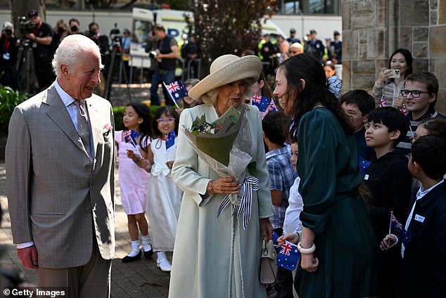 A schoolgirl said the king complimented her on a drawing of a kangaroo she had given him as a gift