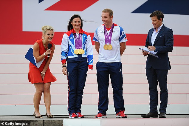 Sarah Storey (second from left) sent 'lots of love and strength' to her fellow British sporting icon