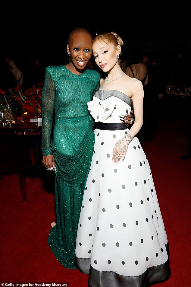 1729421025 316 Cynthia Erivo gets a hug from Ariana Grande as the