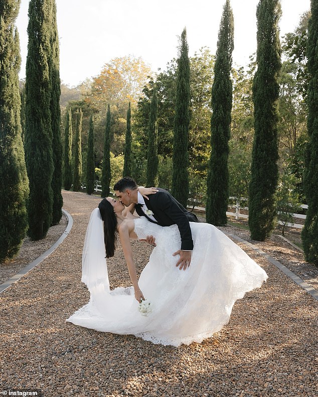 The couple, who announced their engagement last year, married in a lavish ceremony in south-east Queensland