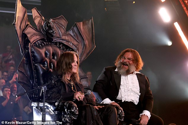 Black was on hand to introduce Ozzy Osbourne at the star-studded event in Cleveland, Ohio, where the rocker was honored with his second induction.