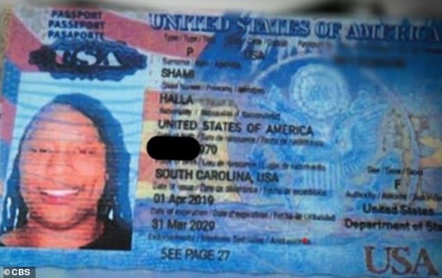 A passport used by the scammers that they claimed was that of Jaraki's wife, even though the woman in the photo looks nothing like her