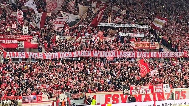 “Have you forgotten everything we gave you,” reads one of the banners addressed to Klopp