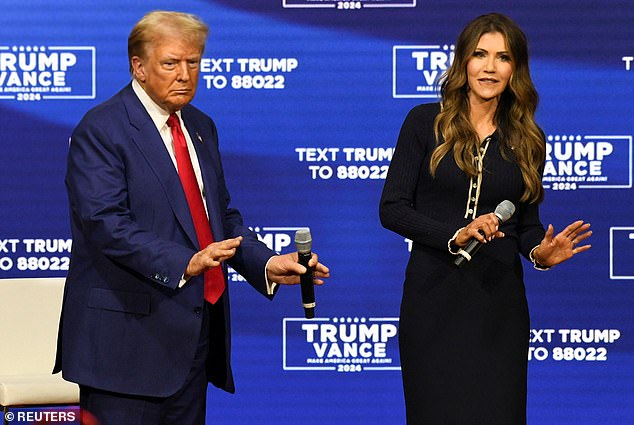 Two people got sick and Trump turned the event into an impromptu dance party with South Dakota Governor Kristi Noem