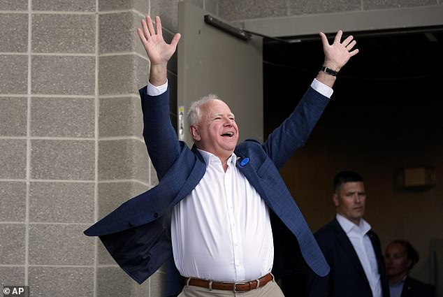 Democrat's VP pick is mocked for his exuberant stage presence and 'jazz hands'