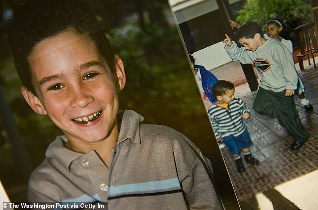 Pictured: Photos of Elian Gonzalez when he was seven or eight years old and teaching his younger brother Yanni to dance in Cuba