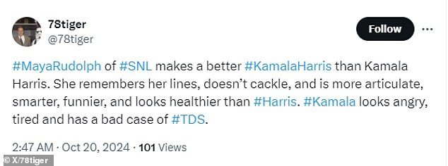 1729442483 262 Fans slam SNL for trying to resuscitate Kamala Harriss