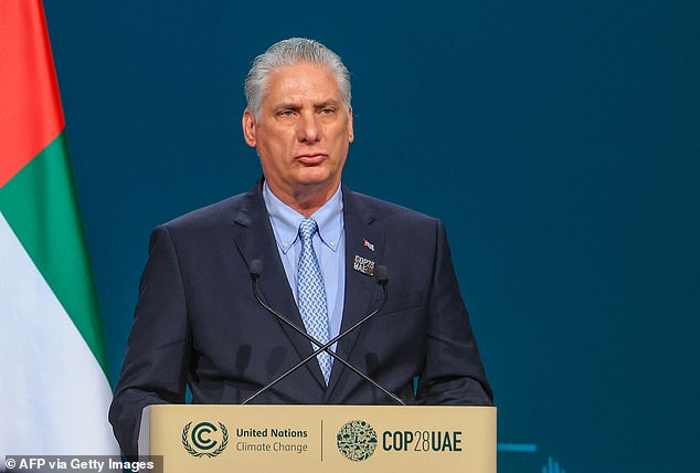 Cuban President Miguel Díaz-Canel Bermúdez (pictured) said his government is working hard to protect people and economic resources as Hurricane Oscar approaches