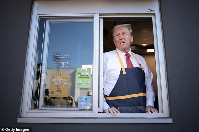 Fries with that? Trump ended up fielding reporters' questions from the drive-thru window