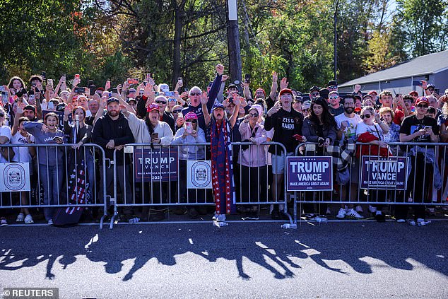 Roaring fans lined the street outside the McDonald's