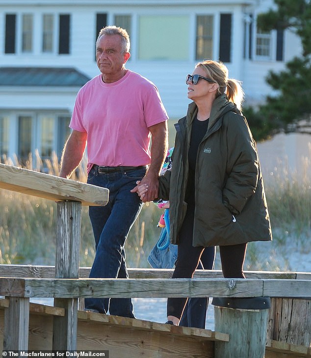 After Kennedy's mother Ethel passed away, the couple were photographed holding hands at the Kennedy Compound in Hyannis Port, in photos exclusively obtained by DailyMail.com