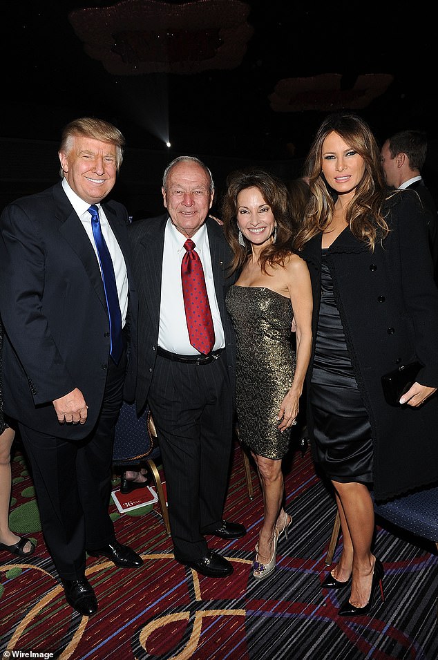 Trump is seen here with Palmer, All My Children star Susan Lucci and Melania at an event in Manhattan in 2011. Five years later, Trump was reportedly out of the golfer's good graces