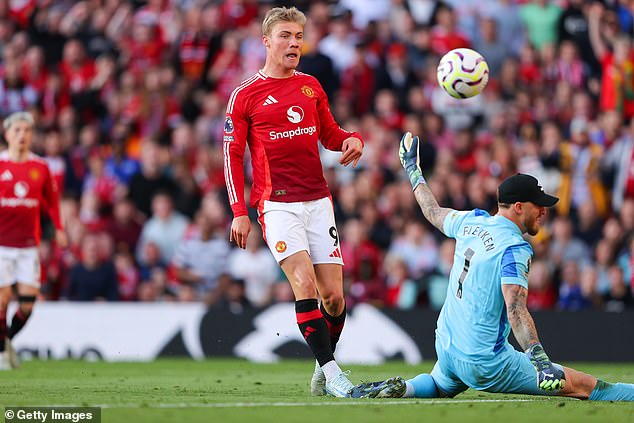 Hojlund produced a deft finish as he lifted the ball over the Brentford goalkeeper to secure United's comeback win