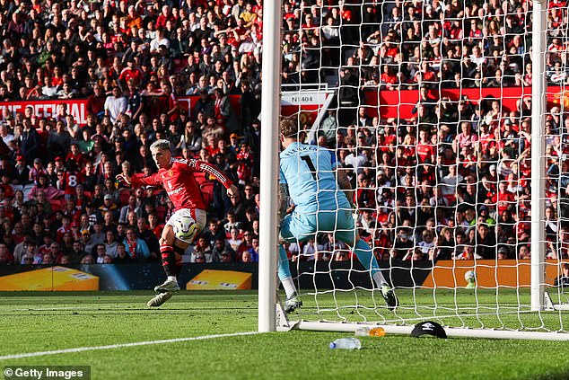 Alejandro Garnacho (left) led United's comeback with a stunning volley at the back post