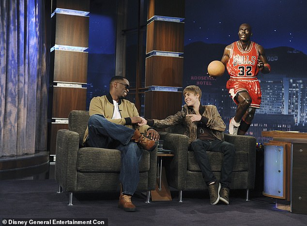 Diddy and Bieber pictured during a 2011 edition of Jimmy Kimmel Live