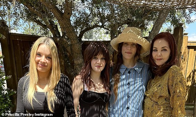 Priscilla posed in a photo with the twins and Riley in June 2023, around the time she and Riley reached a legal settlement over arrangements regarding Lisa Marie's estate.