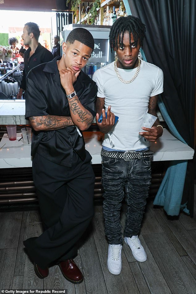 Baby Shark landed him a recording contract with Republic Records, and he attended the Republic Records BET Awards in June with YK Osiris (left)