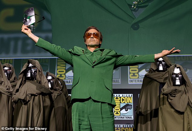 The actor has several other projects waiting to be completed, including his return to the Marvel Universe as Dr. Doom in two upcoming Avengers franchise films (pictured in San Diego, CA in July)